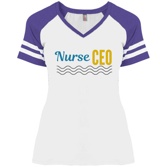 Nurse CEO Ladies' Game V-Neck T-Shirt